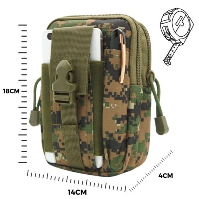 Bolsa Militar Porta Treco Tatico Cinto Modular Pochete