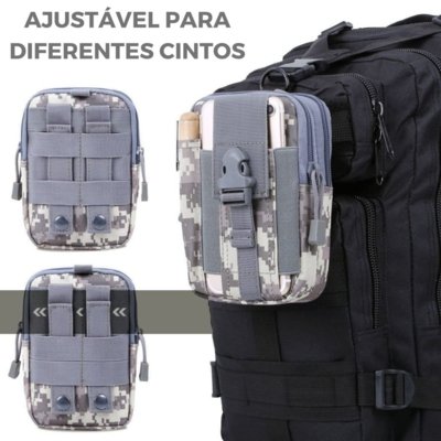 Bolsa Militar Porta Treco Tatico Cinto Modular Pochete