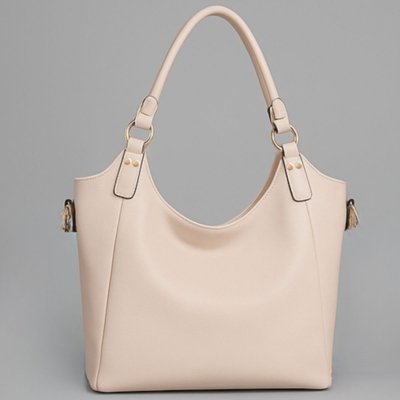 Bolsa Feminina Grande Sacola com Alça Transversal Ombro Luísa Rinaldi Branco