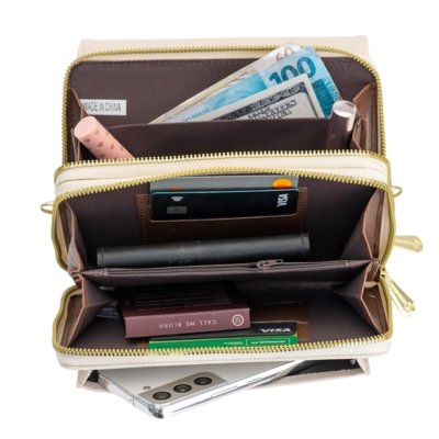 Bolsa Feminina Transversal Pequena com Alça de Mão