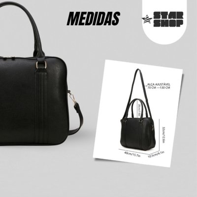 Bolsa Notebook Grande Pasta Executiva Maleta Case Luísa Rinaldi Preto