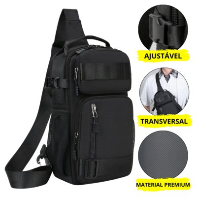 Bolsa Transversal Masculina Shoulder Bag Mochila Lateral