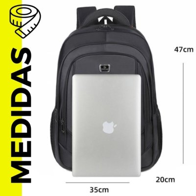 Mochila Escolar Masculina Notebook Faculdade Executiva Luísa Rinaldi Preto