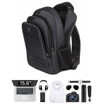 Mochila Escolar Masculina Notebook Faculdade Executiva Luísa Rinaldi Preto