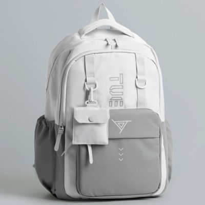 Mochila Masculina Grande Executiva Escolar Reforçada para Notebook Off-White