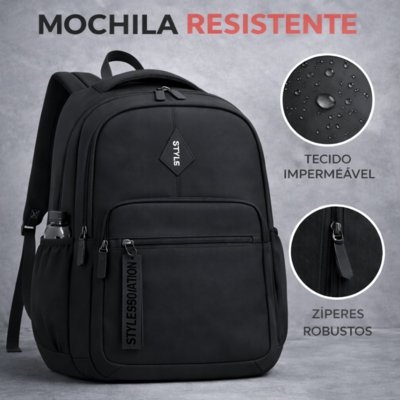 Mochila Masculina Grande Reforçada Escolar Trabalho para Notebook Executiva