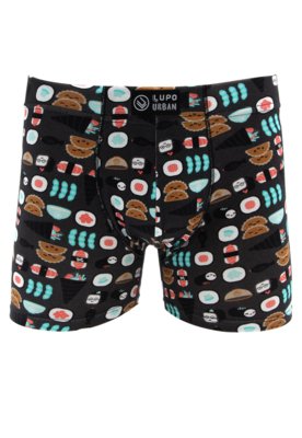 Cueca LUPO URBAN Boxer Sushi Preta Menor preço em Cueca LUPO URBAN Boxer Sushi Preta