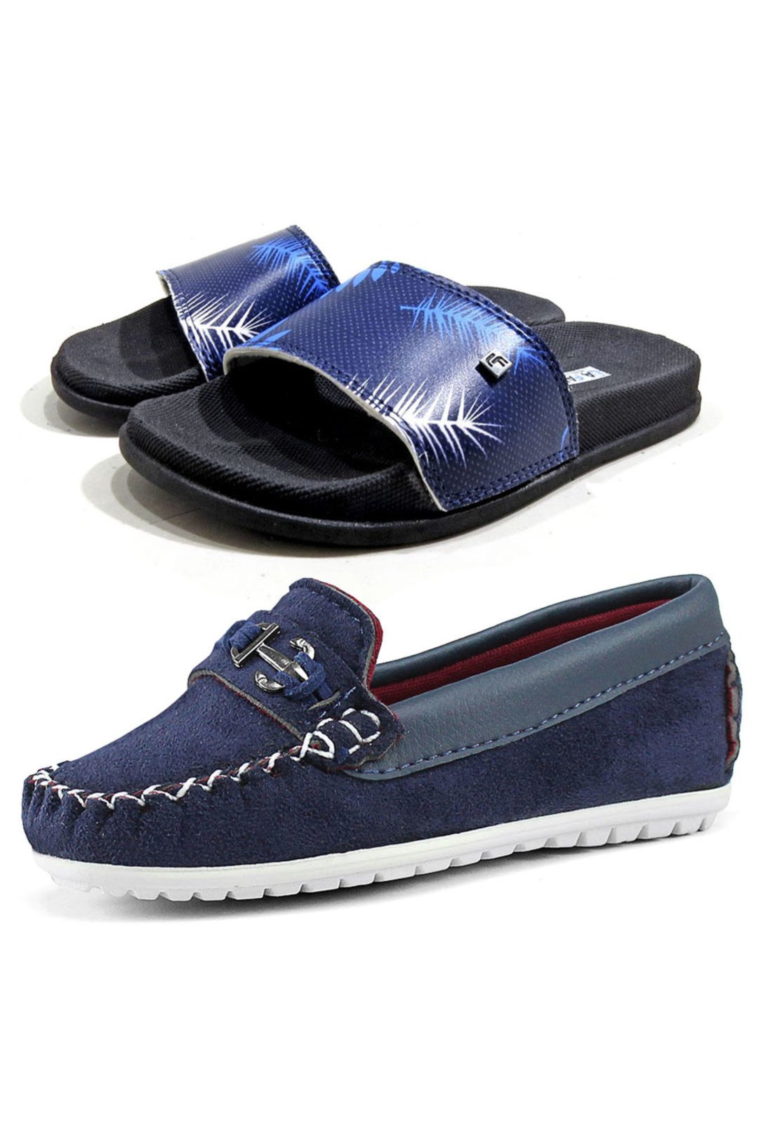 mocassim feminino azul marinho