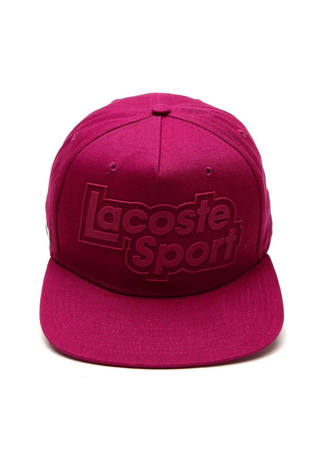 Boné Velcro Lacoste Logo Sport Vinho - Compre Agora