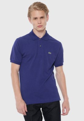 Camisa Polo Lacoste Classic Fit Azul Menor preço em Camisa Polo Lacoste Classic Fit Azul