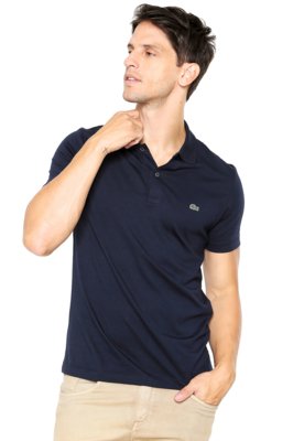 Menor preço em Camisa Polo Lacoste Regular Fit Logo Azul-Marinho