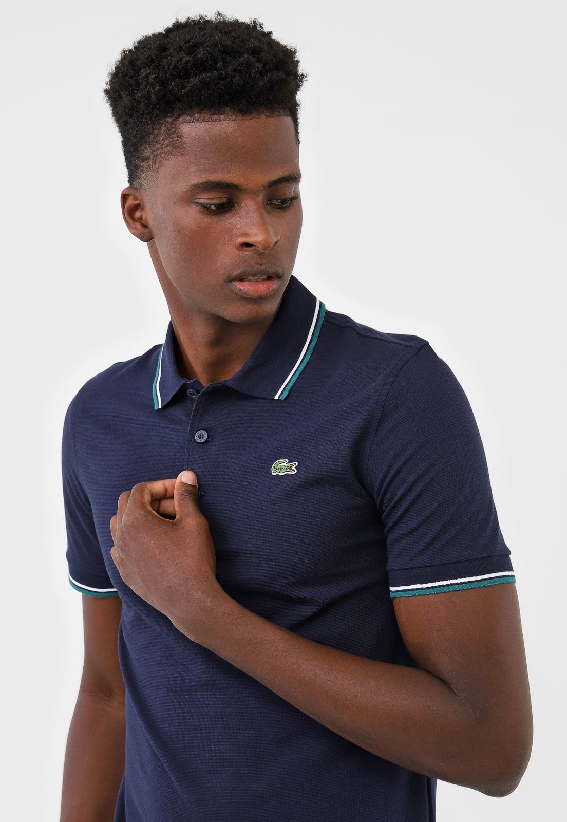 Polo lacoste 2024 azul marinho