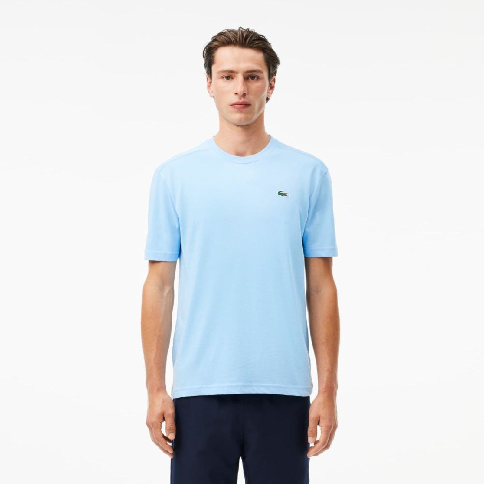 Camiseta Lacoste Básica Masculina Sport Quick Dry Azul