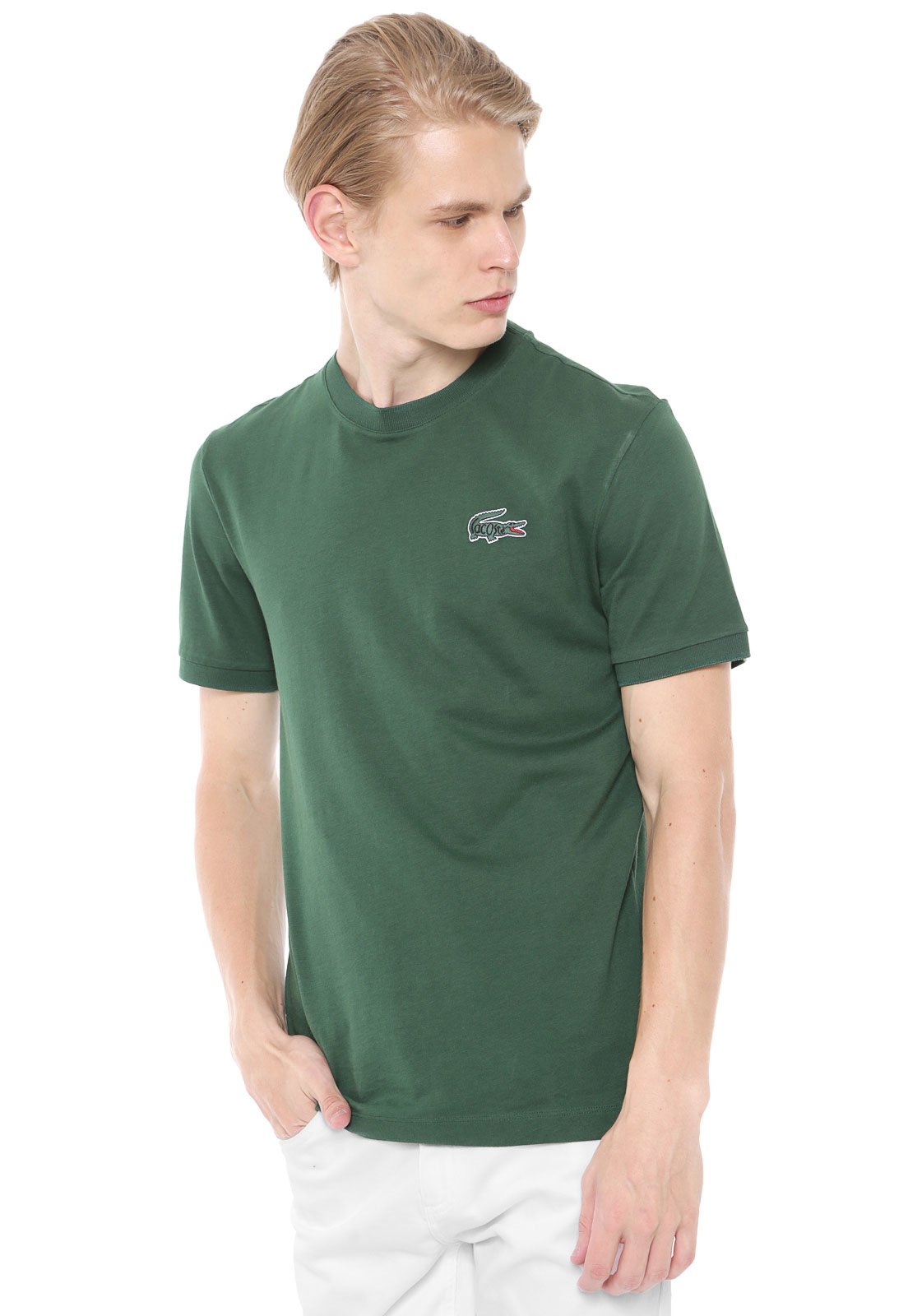 Camiseta Lacoste Básica Verde Compre Agora Kanui Brasil