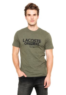 Camiseta Lacoste Estampada Verde Menor preço em Camiseta Lacoste Estampada Verde