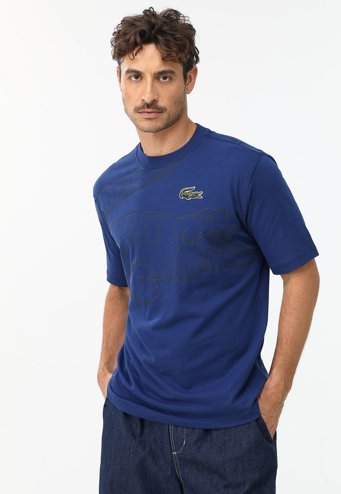 Camiseta Lacoste Logo Azul-Marinho