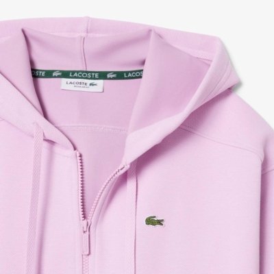 Capuz Piqué com zíper Rosa
