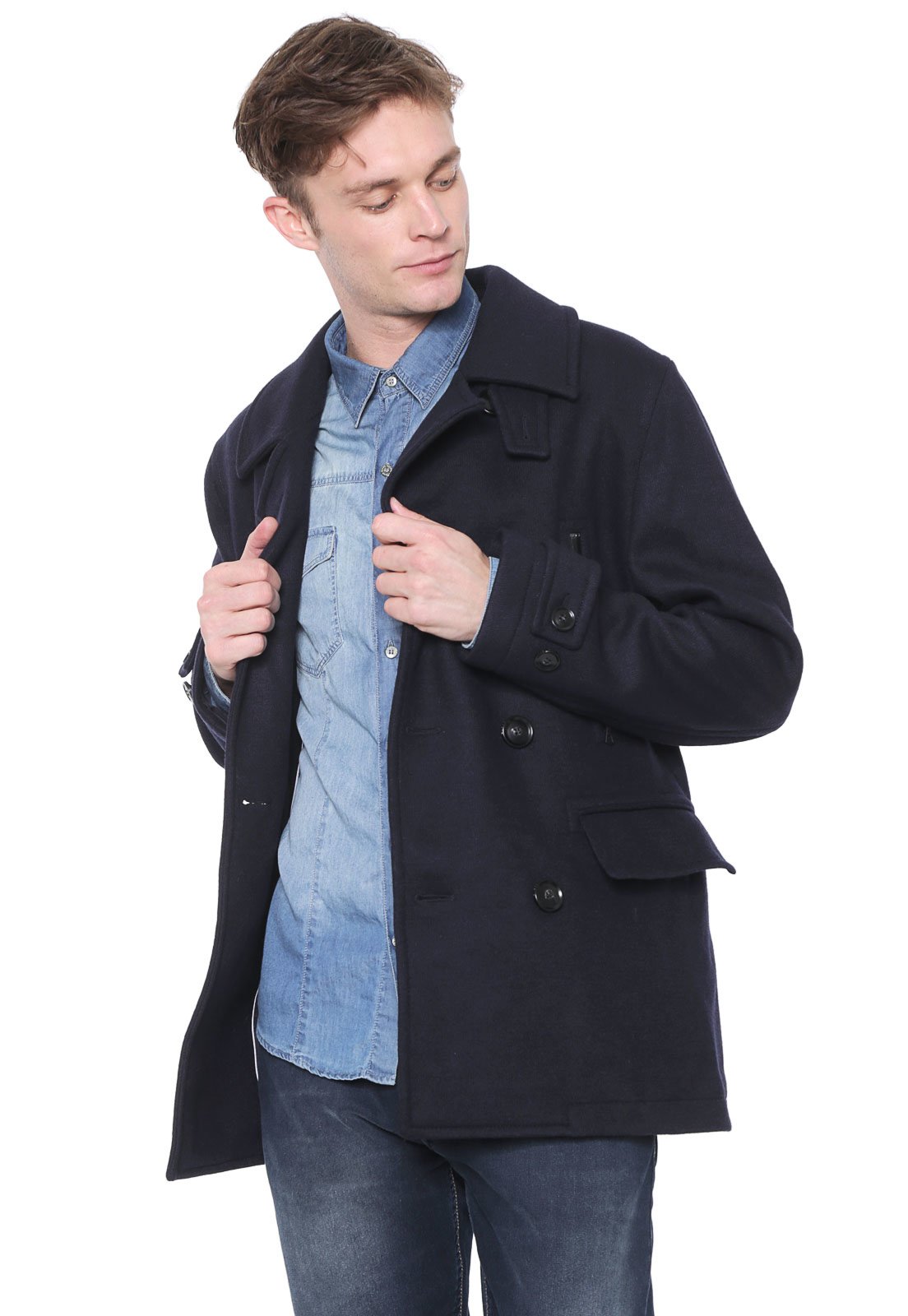 casaco masculino azul marinho