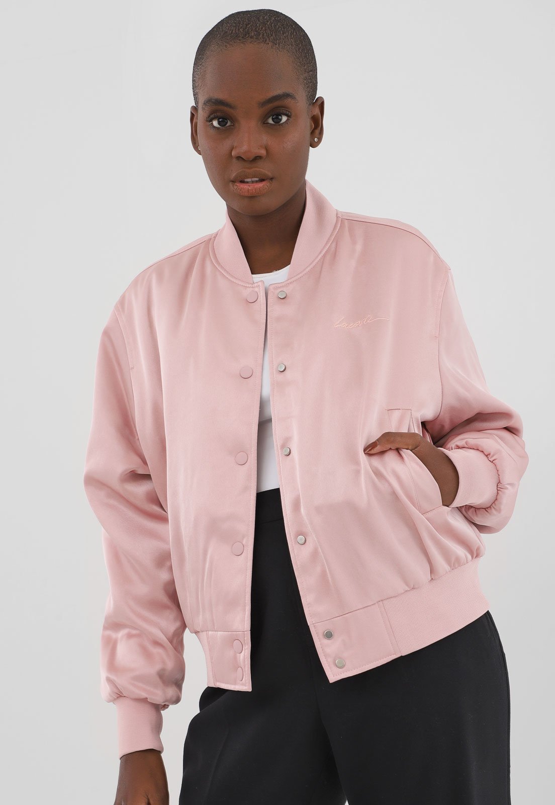 jaqueta bomber rosa