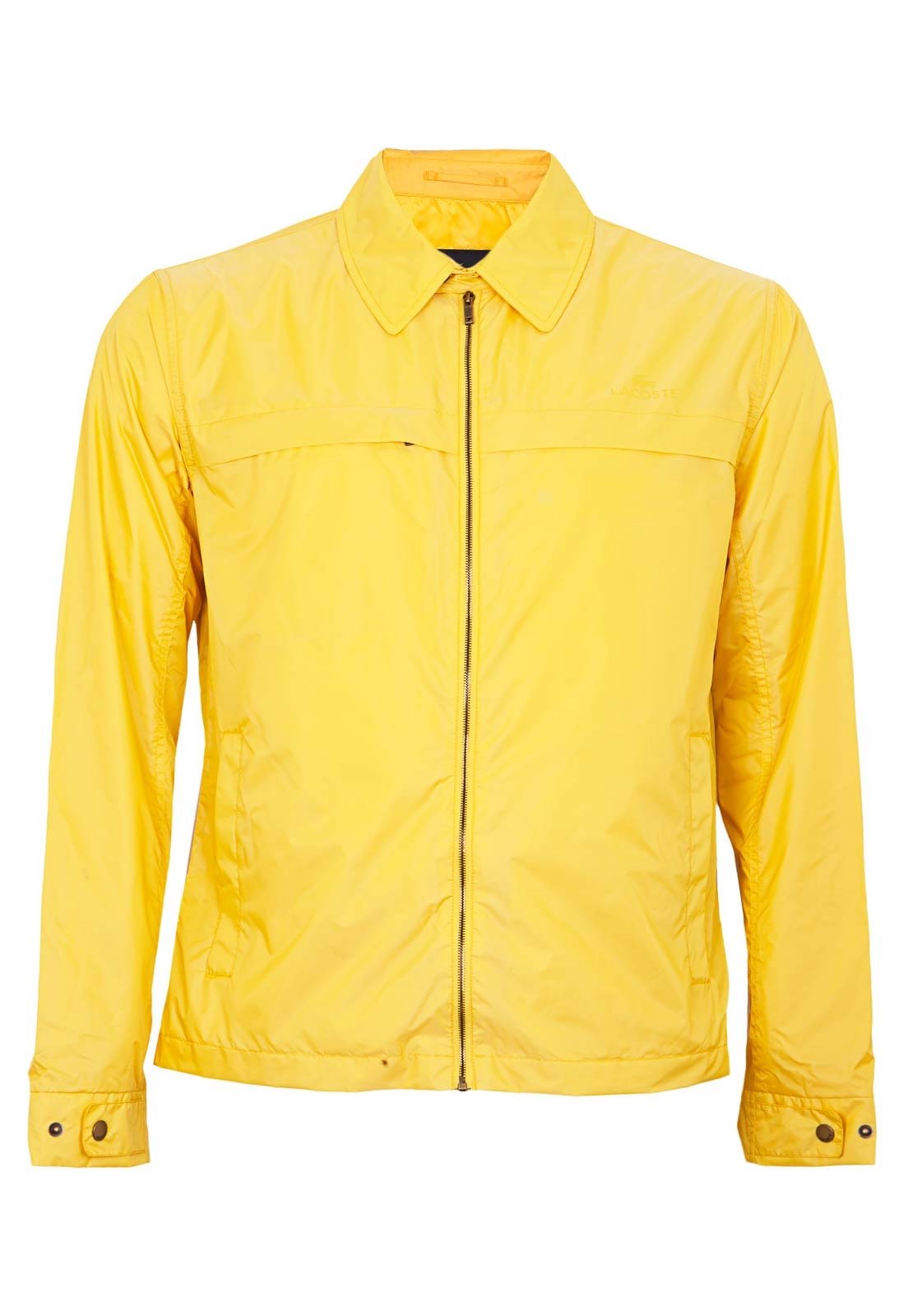 jaqueta jeans amarela masculina