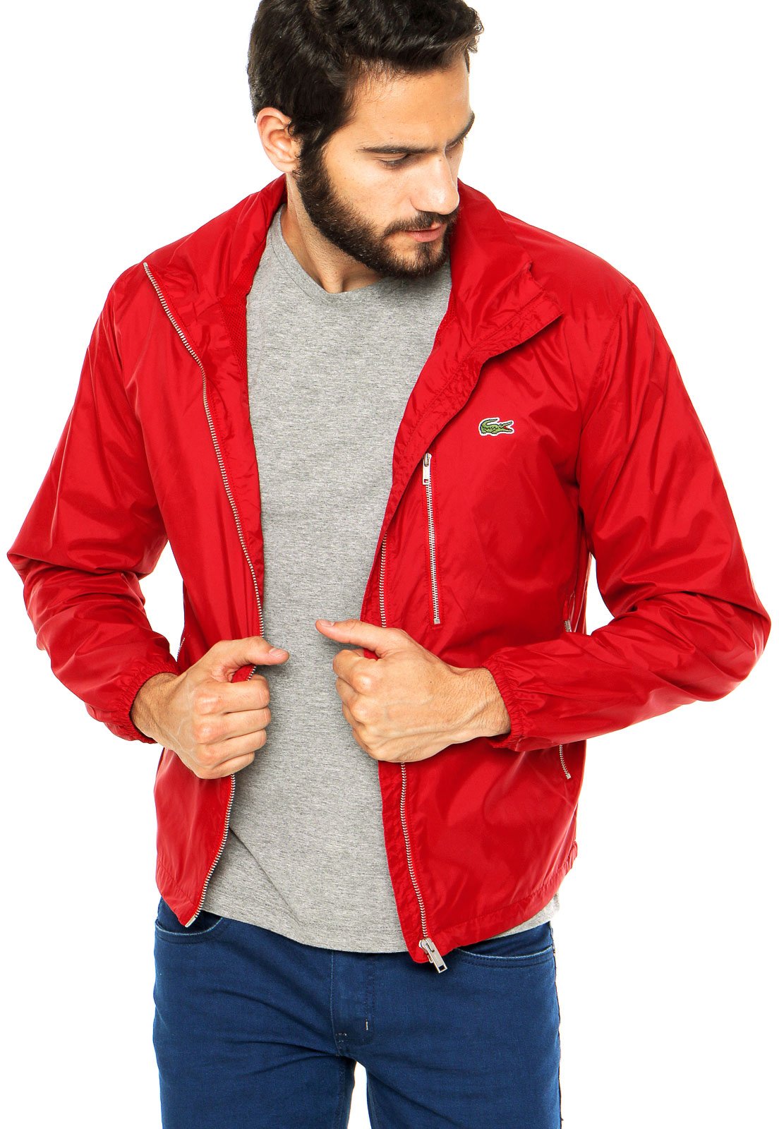 casaco lacoste vermelho