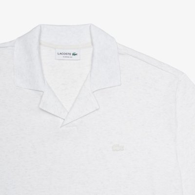 Polo Entrelaçada de Caimento Clássico Off-white