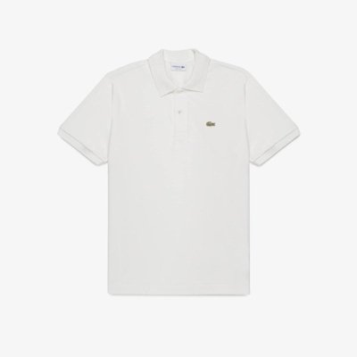 Polo de Mini-Piqué e Linho com Caimento Clássico Branco
