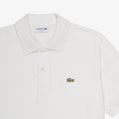 Polo de Mini-Piqué e Linho com Caimento Clássico Branco