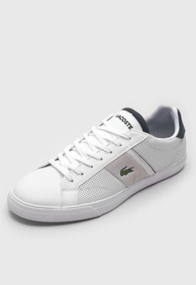tênis couro lacoste flead 117 branco