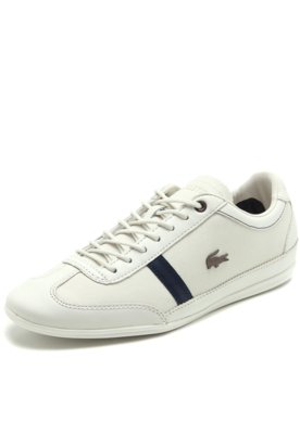 Sapatênis Lacoste Logo Off-White Menor preço em Sapatênis Lacoste Logo Off-White