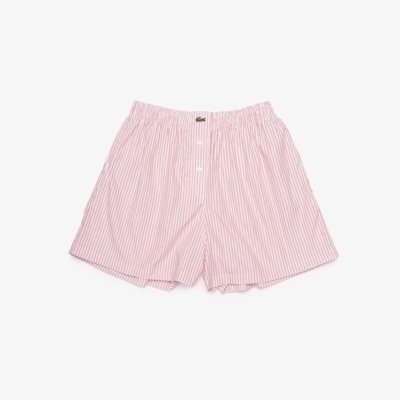 Short de Popeline de Algodão com Caimento Largo Rosa