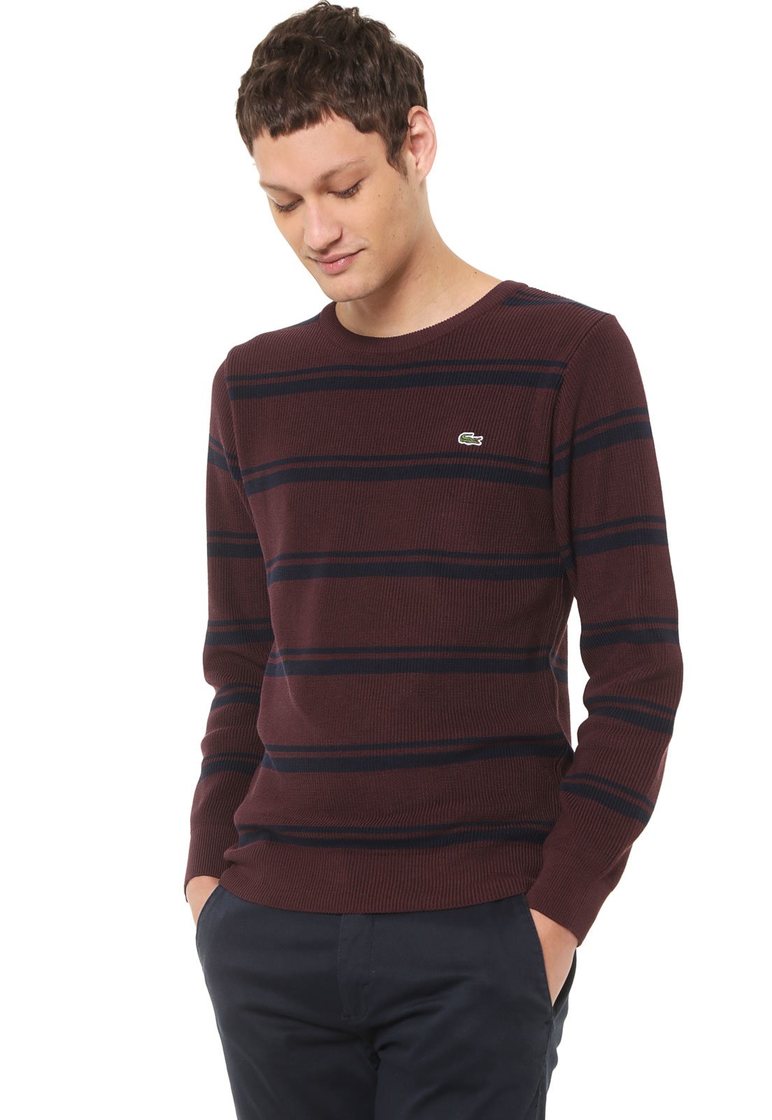 Sueter lacoste sale listrado