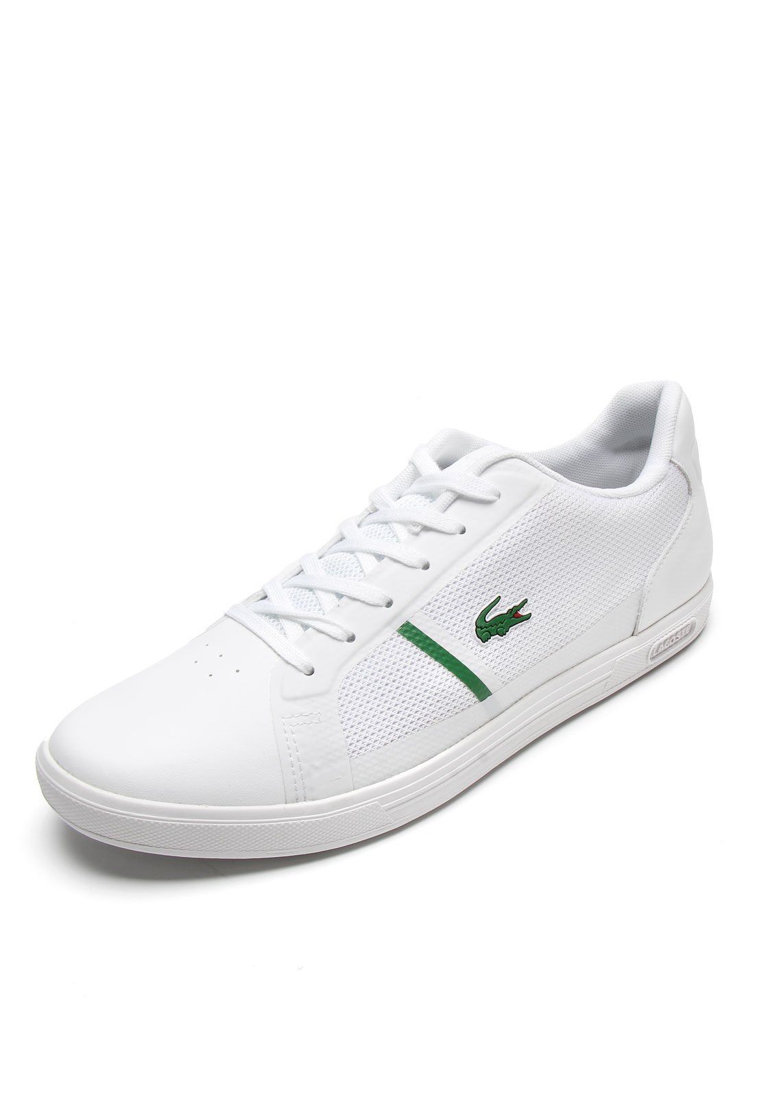 tenis lacoste branco e verde