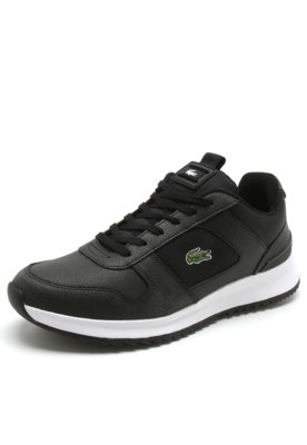 Tênis Couro Lacoste Joggeur 2.0 318 1 Spm Preto Menor preço em Tênis Couro Lacoste Joggeur 2.0 318 1 Spm Preto