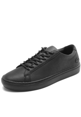 Tênis Couro Lacoste Logo Preto Menor preço em Tênis Couro Lacoste Logo Preto