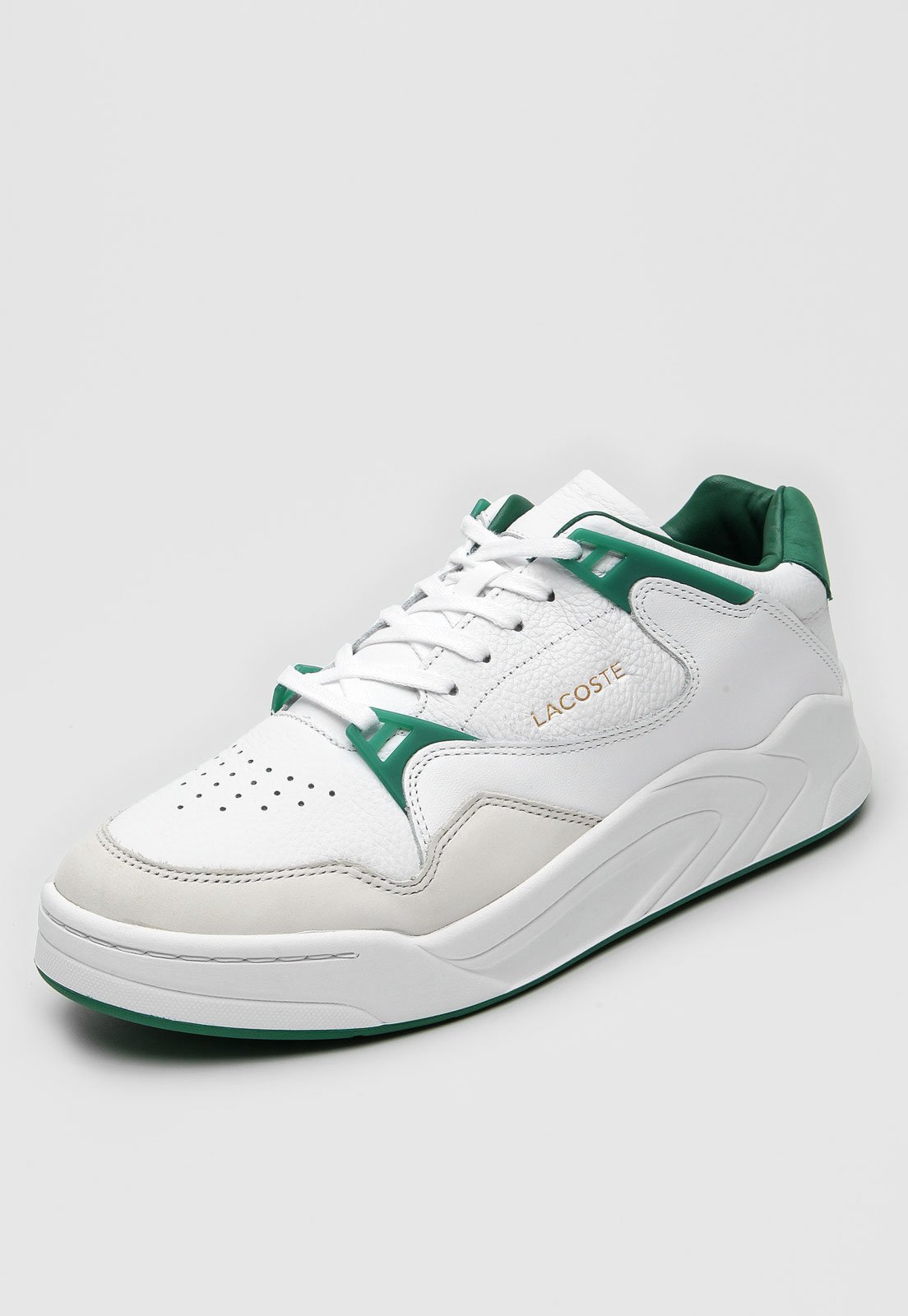 Tenis lacoste masculino branco e sale verde