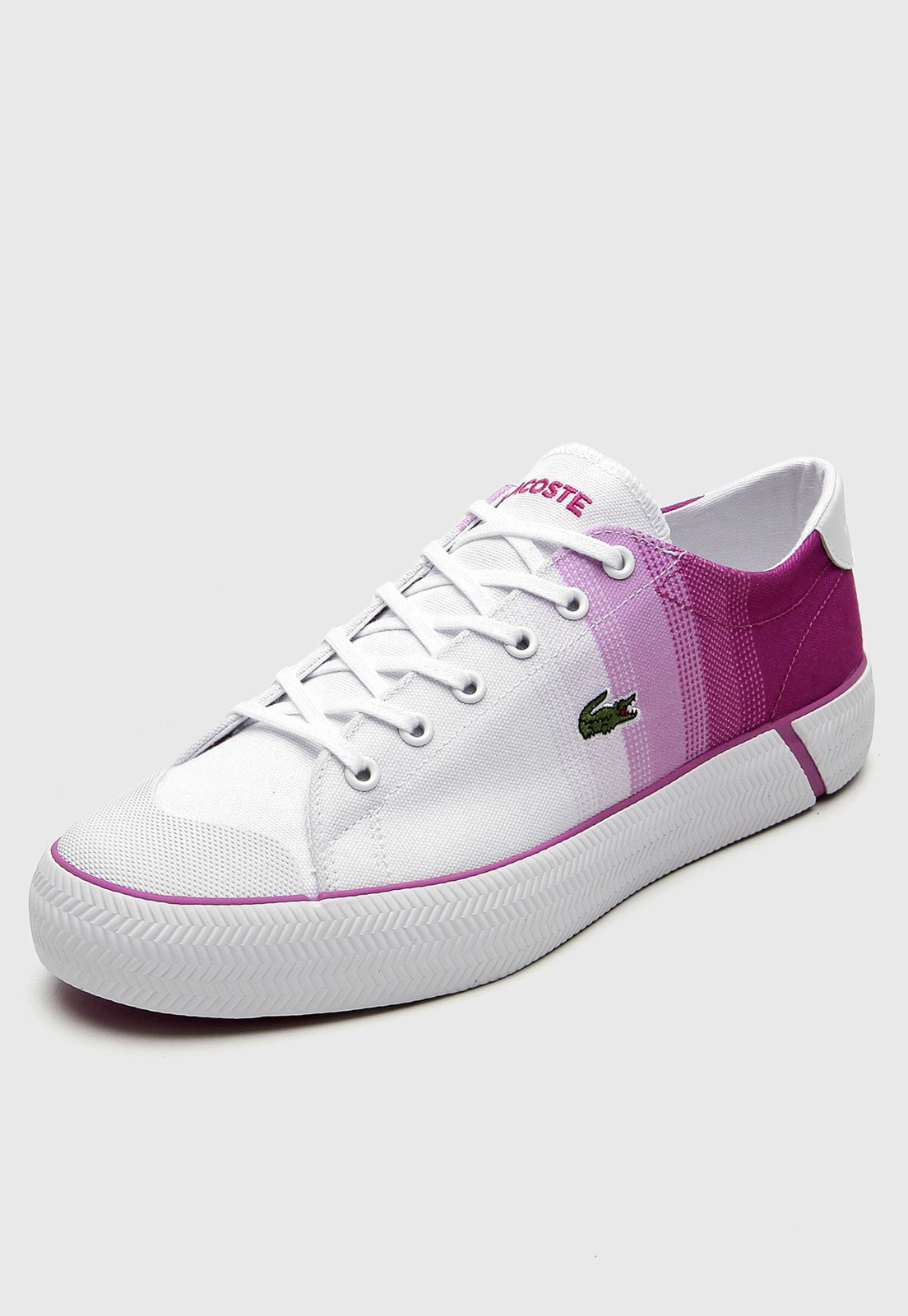 Tenis da lacoste feminino branco best sale e rosa