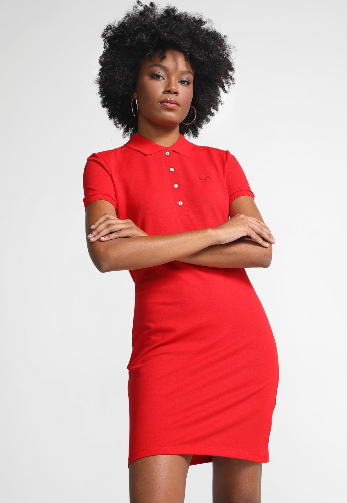 Vestido lacoste sale vermelho