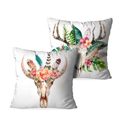 Kit 2 Almofadas Decorativas Boho 35x35cm Lar Doce Lar Decor Menor preço em Kit 2 Almofadas Decorativas Boho 35x35cm Lar Doce Lar Decor