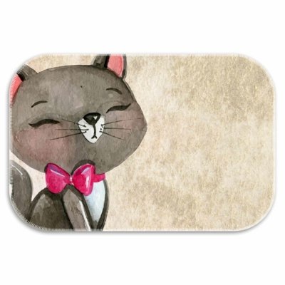 Tapete Decorativo Lar Doce Lar Gatinho Laço 40cm X 60cm Creme Menor preço em Tapete Decorativo Lar Doce Lar Gatinho Laço 40cm X 60cm Creme