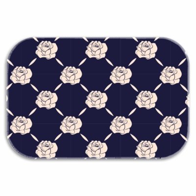 Tapete Decorativo Lar Doce Lar Rosas Marinho 40cm X 60cm Marinho Menor preço em Tapete Decorativo Lar Doce Lar Rosas Marinho 40cm X 60cm Marinho