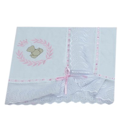 Menor preço em Manta Laura Baby Piquet Thed Rosa