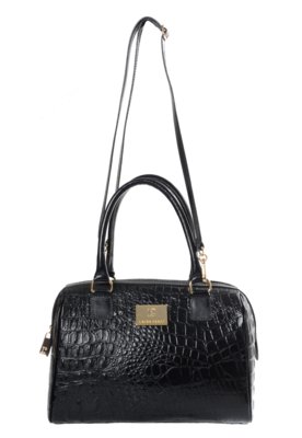 Bolsa Laura Prado Baú Croco Preto Menor preço em Bolsa Laura Prado Baú Croco Preto