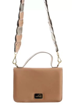 Bolsa Laura Prado Pequena Duas Alças Nude Menor preço em Bolsa Laura Prado Pequena Duas Alças Nude