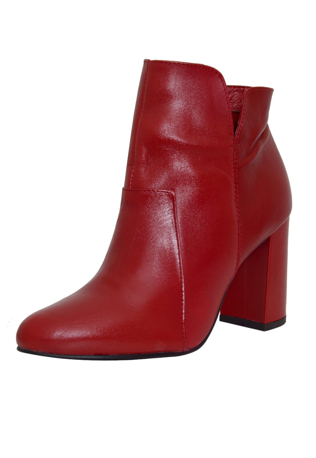 botas femininas cano curto vermelha