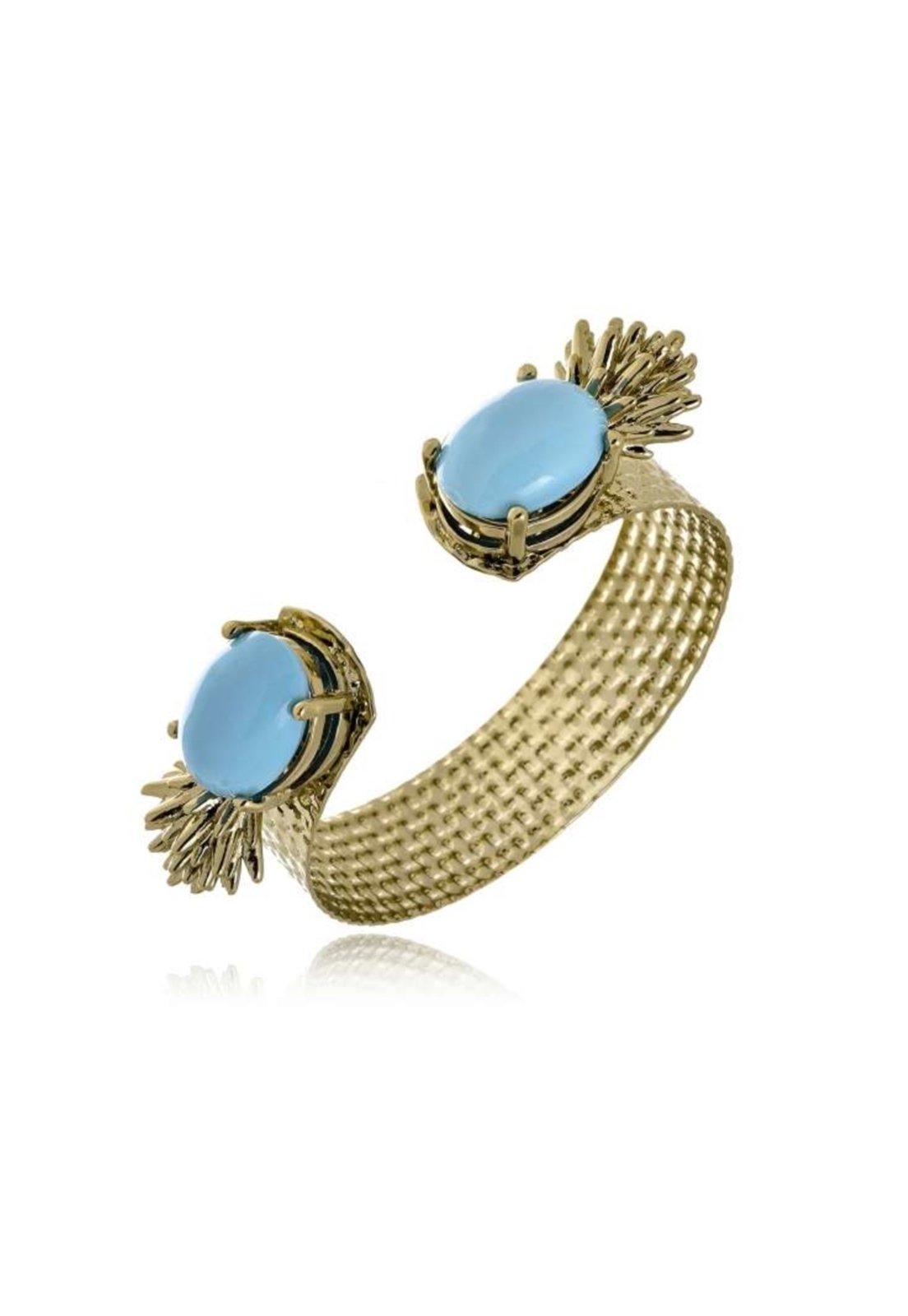 Bracelete Le Diamond Carmem Aro Batido Dourado - Marca Le Diamond