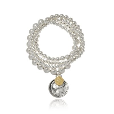 Pulseira Le Diamond Bolas pingente medalha São Jorge Menor preço em Pulseira Le Diamond Bolas pingente medalha São Jorge