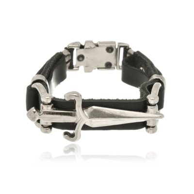 Pulseira Le Diamond Couro Adaga Menor preço em Pulseira Le Diamond Couro Adaga