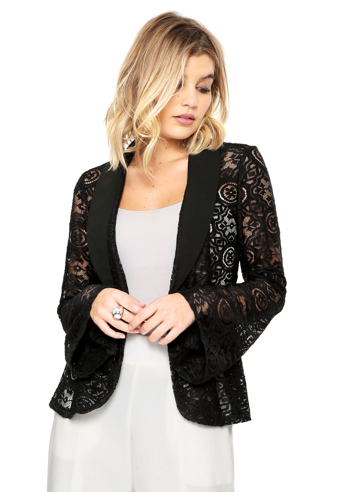 Blazer de best sale renda para festa