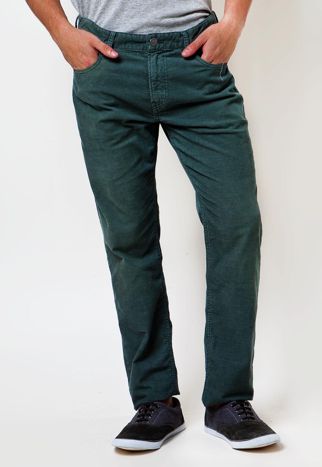 Calça veludo 2024 verde militar